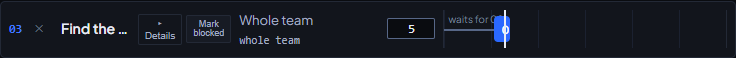 Actual scope row for Find the right next step, estimated at 5 points.